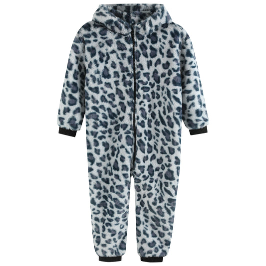 Ruffles - Blue Leopard Print Onesie