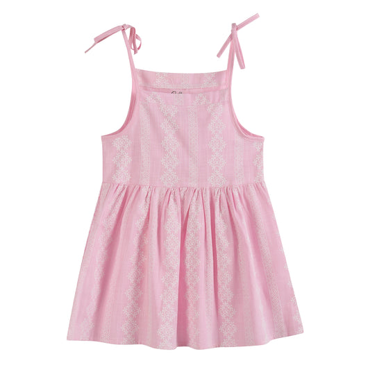 Ruffles - Pink & White Apron Sundress